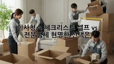 이사청소 체크리스트: 셀프 vs 전문업체, 현명한 선택은?