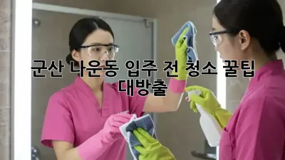 ✨ 군산 나운동 입주 전 청소, 꿀팁 대방출! ✨